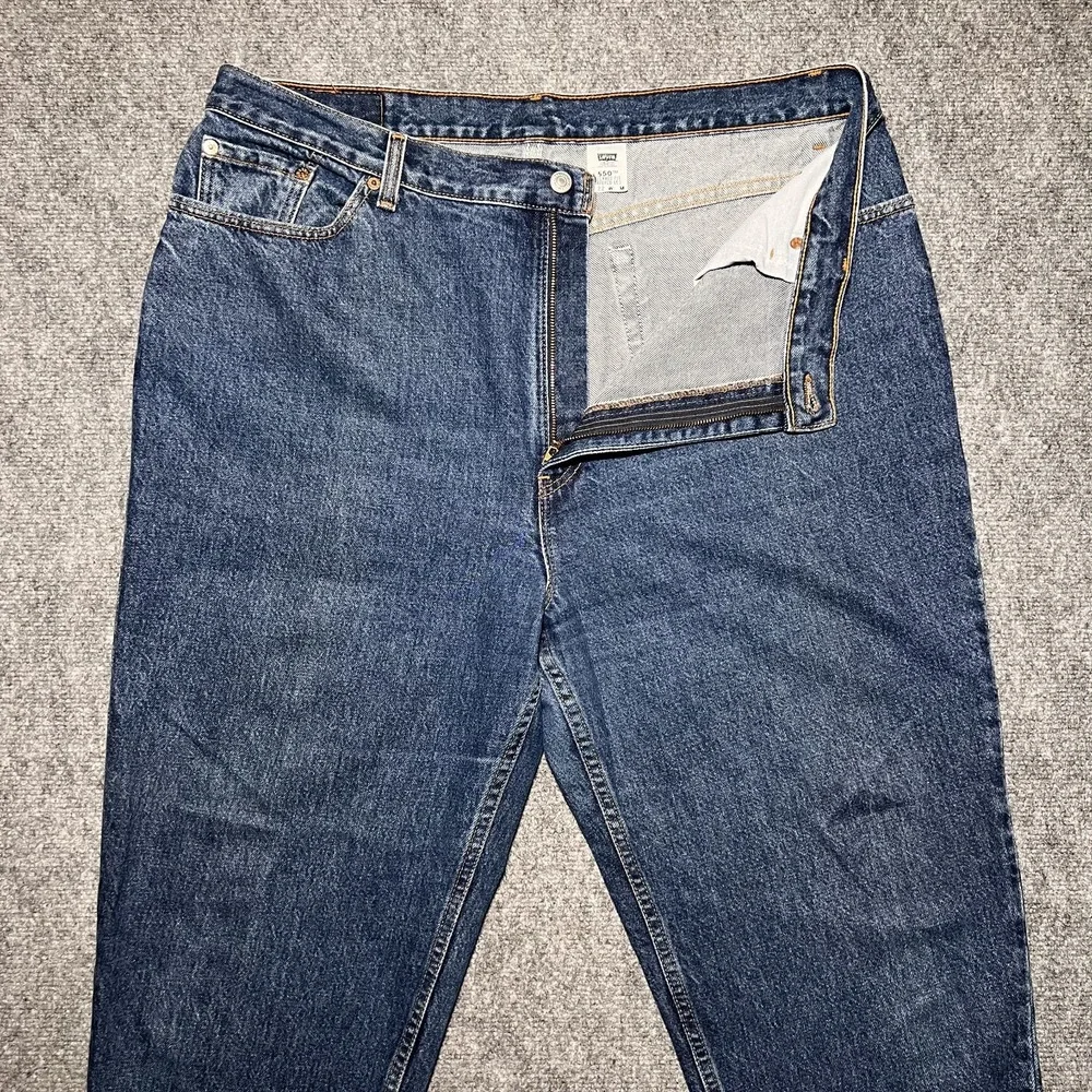VTG Levis 550 Jeans Womens 22W Relaxed Fit Tapered Leg Made USA 99' Dark Wash‎